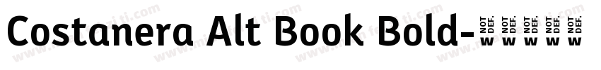 Costanera Alt Book Bold字体转换